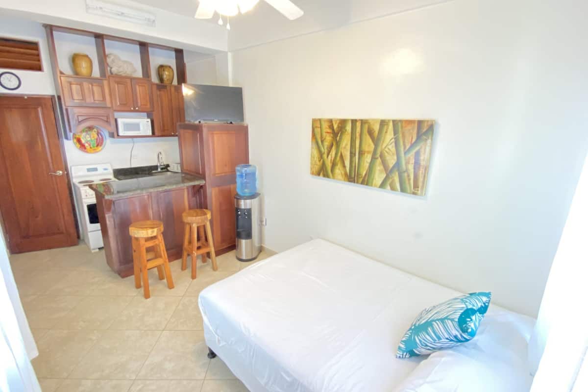 Studio, uitzicht op tuin, op benedenverdieping (Garden) | 2 slaapkamers, bedden met traagschuimmatrassen, een minibar