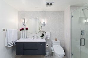 Shower, hair dryer, bidet, towels - Double story downtown Marina penthouse! (San Diego)