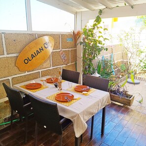 Chalet, 2 Bedrooms, Smoking, Terrace | Outdoor dining - Well Maintained House in Chayofa With Pool (Arona)