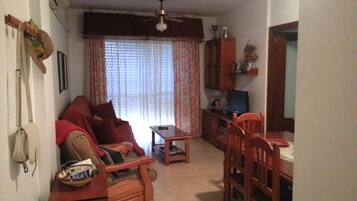 Una televisión de pantalla plana