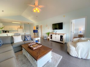 Condo, 2 Bedrooms | Living room | 40-inch flat-screen TV with cable channels, TV