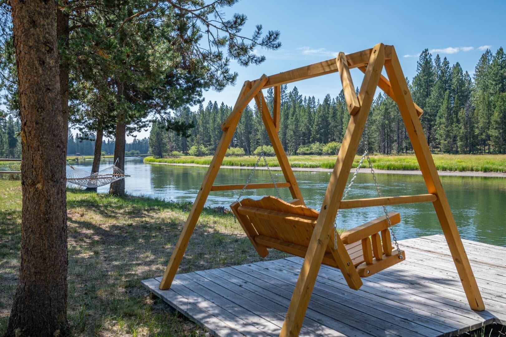 Cabaña, varias camas, vistas al río (Wood Duck 5) | Zona infantil