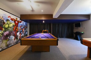 House, Multiple Beds, Private Pool, Pool View | Games room
