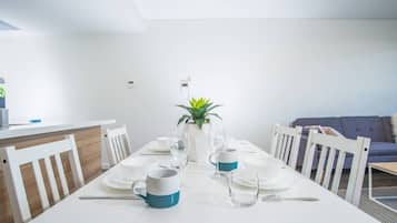Apartment (1 Bedroom) | Private kitchen | Fridge, microwave, oven
