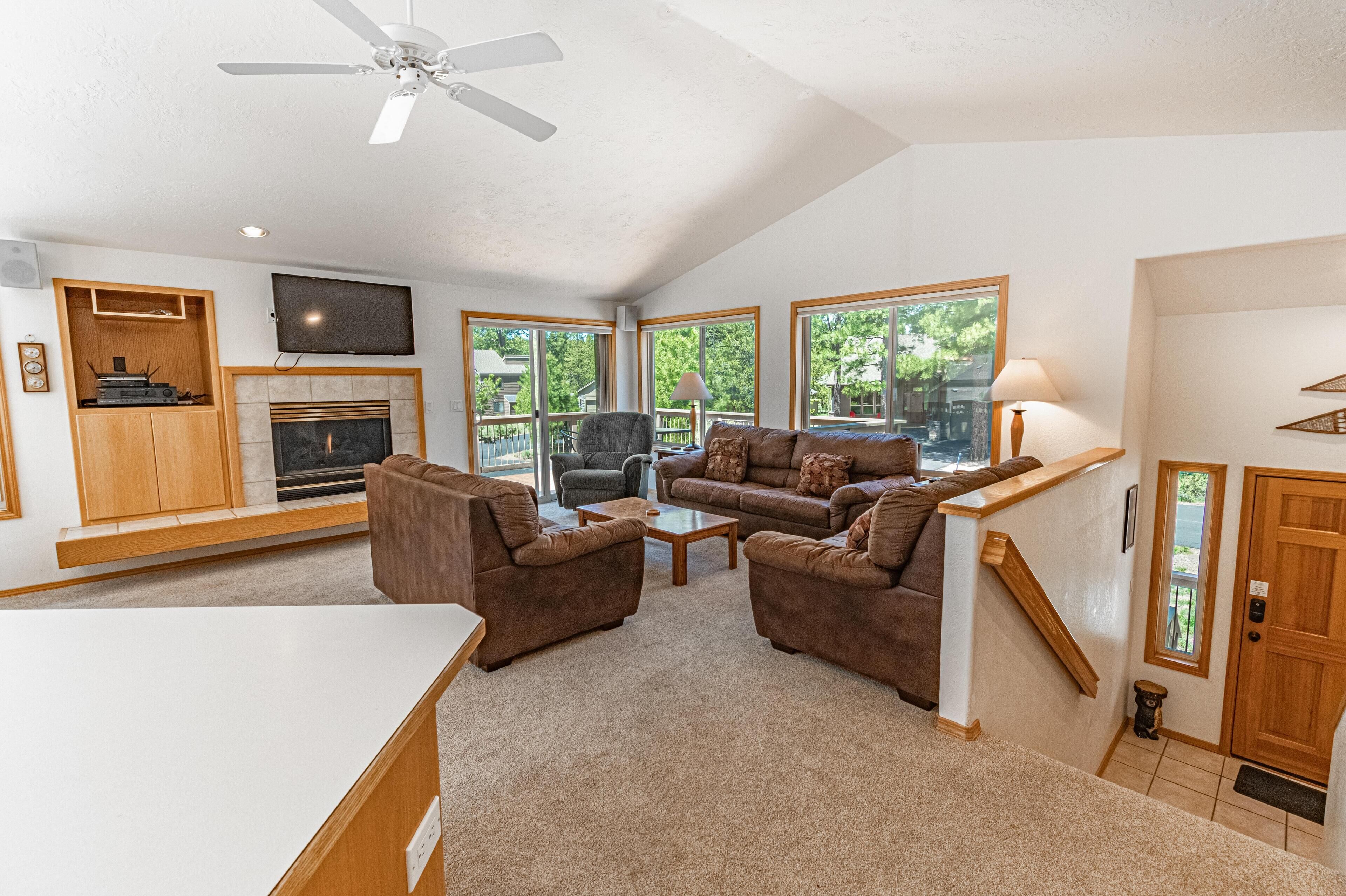 House, Multiple Beds (Warbler - Unit 15) | Living area | 50-inch flat-screen TV with cable channels, TV