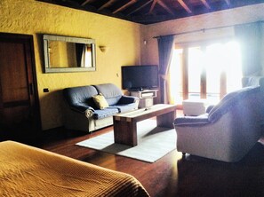 Villa, 5 Bedrooms, Accessible, Smoking | Living room - Finca Toredo Large Heated Pool, Hot Tub, Bar Games Room, Gym, Cave, Free Wifi (Granadilla de Abona)