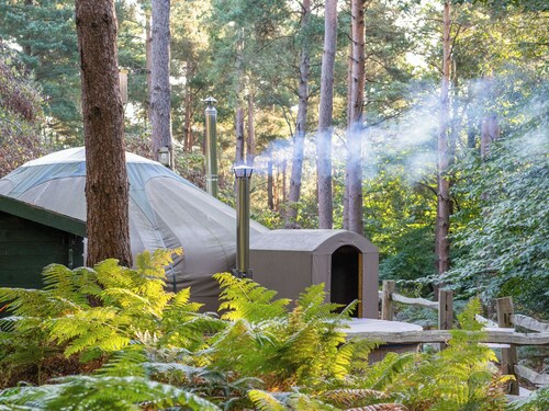 Escape to our secluded woodland yurt for ultimate off-grid relaxation.