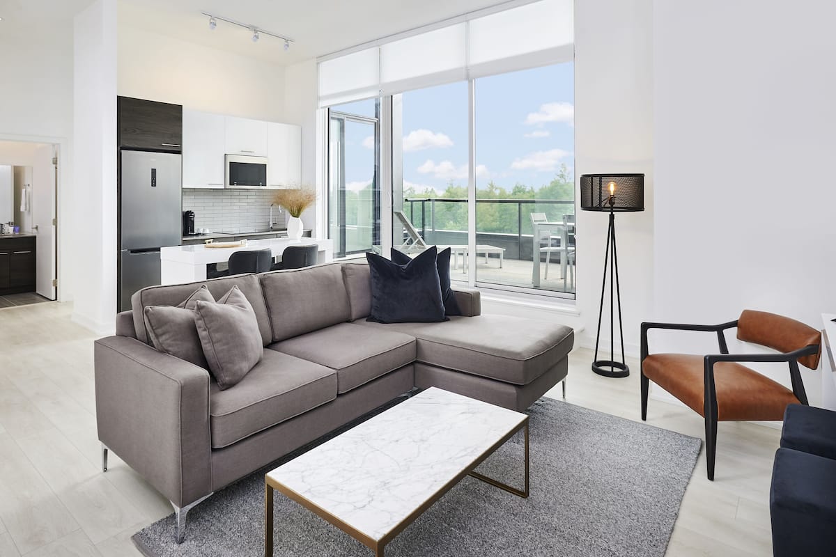 2 bedrooms, premium bedding, blackout curtains, iron/ironing board