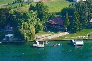 Aerial view - Lake Chelan family home on the water (Manson)