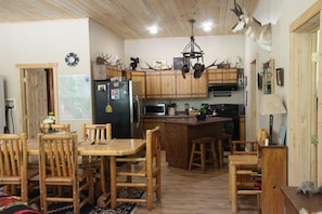 dining area and kitchen