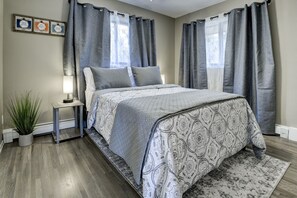 2 bedrooms, iron/ironing board, free WiFi, bed sheets