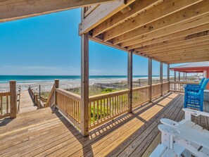 Terrace/patio - Walking on Sunshine-Both Levels | Ocean Views! (Topsail Beach)