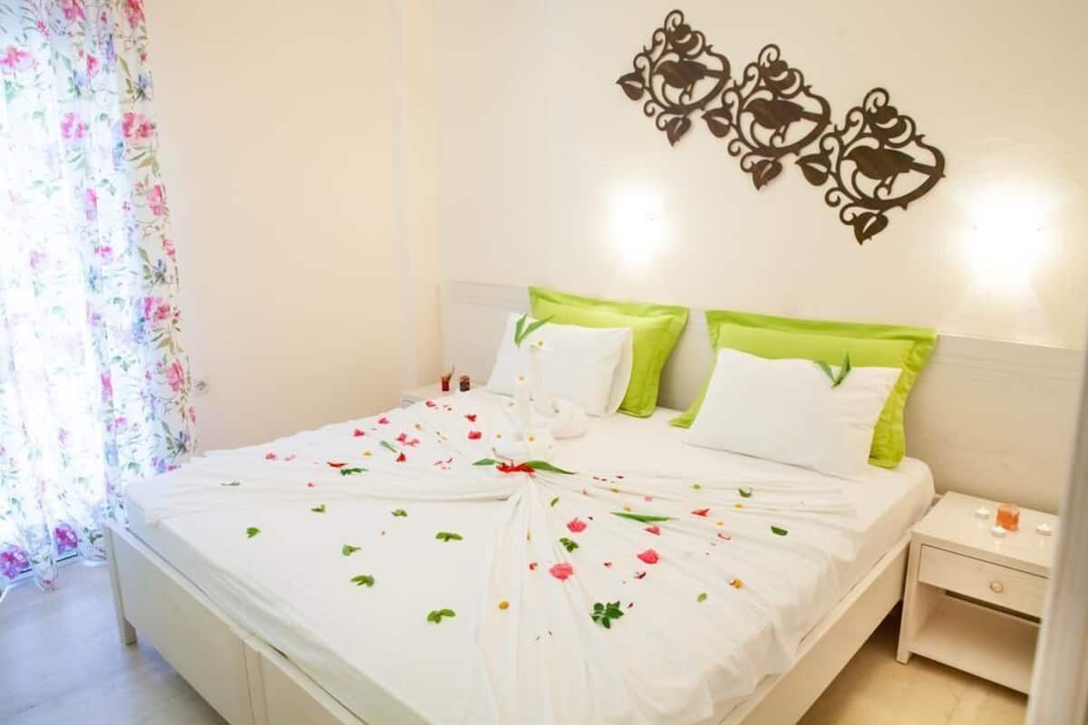 Apartamento básico, cozinha, vista para o jardim | Cofres nos quartos, quartos à prova de som, Wi-Fi de cortesia