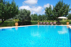 Outdoor pool, pool umbrellas, pool loungers - Villa 81 - Paparouna (Kouklia)