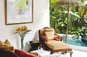 Deluxe-Villa, 1 Schlafzimmer | Wohnzimmer