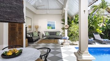 Exclusive Villa, 2 Bedrooms | Living area | Flat-screen TV