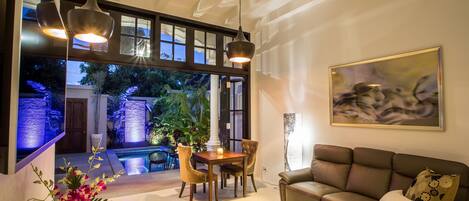 Exclusive Villa, 1 Bedroom | Living area | 40-inch LCD TV with cable channels, TV