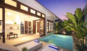Front of property - evening/night - Villa Bella (Seminyak)