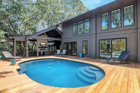 A heated pool
