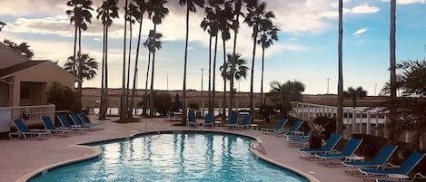 Outdoor pool, a heated pool