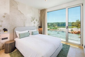 Leilighet, utsikt mot vingård | Blendingsgardiner, wi-fi (inkludert) og sengetøy