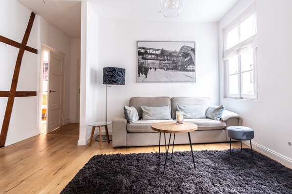 City Apartment (incl. cleaning fee 1) | Living area - Apartment á la Luise im Gründerzeitstil (Wuppertal)