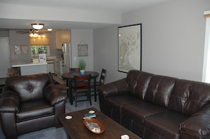 Condo 812 by Winfield Inn | Living room | 38-inch flat-screen TV with digital channels, TV - Port Superior Condo (Bayfield)