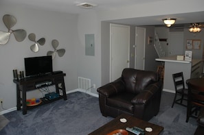 Condo 812 by Winfield Inn | Living room | 38-inch flat-screen TV with digital channels, TV - Port Superior Condo (Bayfield)