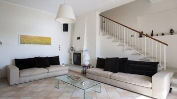 Villa, 4 Bedrooms, Patio, Sea View | Living area | Flat-screen TV