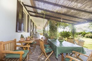 Villa, 3 Bedrooms, Patio, Sea View | Terrace/patio - Villa Monserrato (Porto Azzurro)