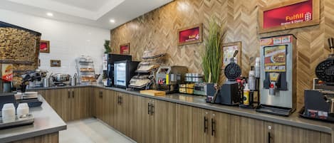 Free daily buffet breakfast