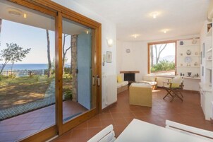 Televisión de pantalla plana, chimenea