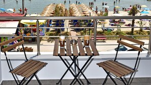 Deluxe tweepersoonskamer, uitzicht op zee | Terras