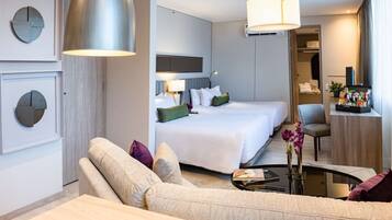Room, 2 Double Beds (Emerald) | Egyptian cotton sheets, premium bedding, down comforters