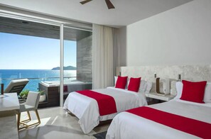 Villa (1 Bedroom) | 3 bedrooms, desk, laptop workspace, bed sheets - Luxury Holiday Penthouse With Majestic Ocean Views, Cabo San Lucas Penthouse 1024 (San José del Cabo)