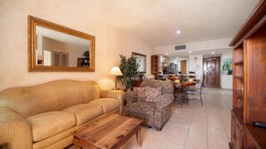 TV, DVD player, stereo