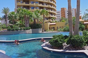 A heated pool