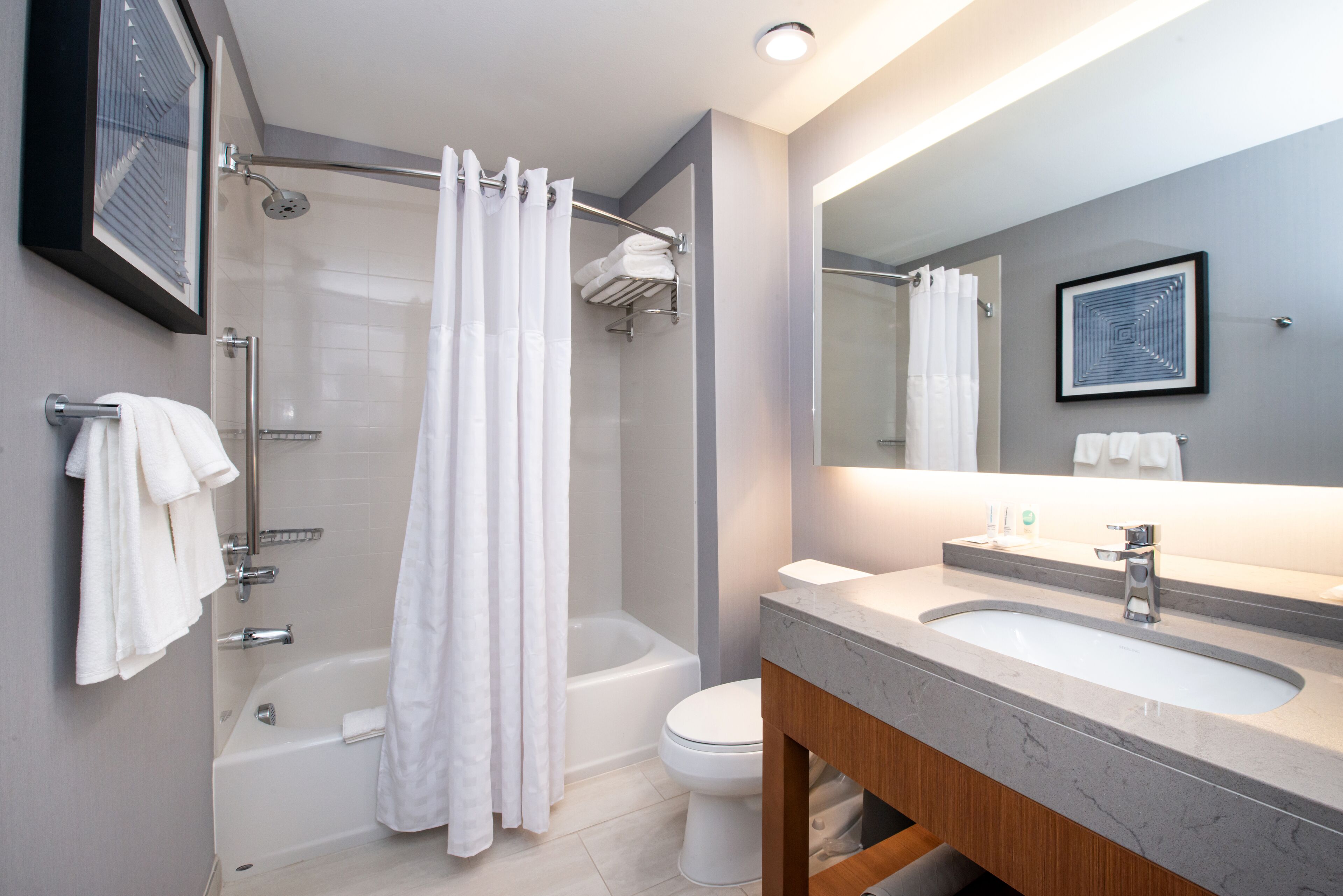room (2 queen beds with sofa bed) | bathroom amenities | designer toiletries, hair dryer, towels, soap