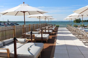 Outdoor pool, pool cabanas (surcharge), pool umbrellas