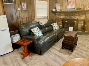 TV, fireplace, DVD player, video library