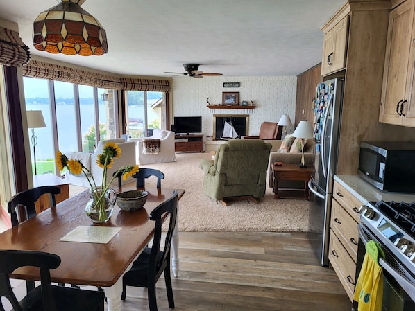 TV, fireplace, DVD player