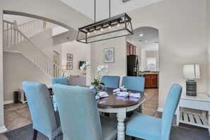 Dining - Reunion Haven | 5BR, 3.5 Bath Villa w/ Private Pool and Game Room Near Orlando Theme Parks (Kissimmee)