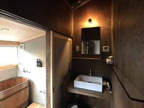 Private Vacation Home - Chiyogiku | Bathroom | Free toiletries, hair dryer, slippers, bidet - MABUSHI-ya (Tomioka)