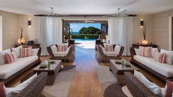Villa, 5 Bedrooms | Living area | 32-inch TV with digital channels