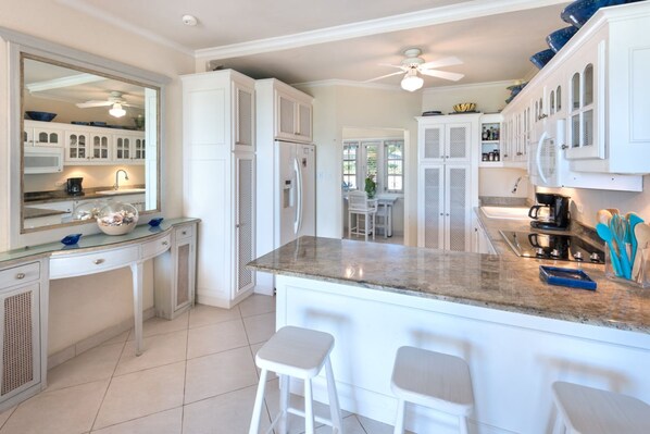 Apartment, 4 Bedrooms | Private kitchen | Fridge, coffee/tea maker, toaster