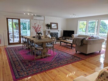 cosy open plan lounge and dining