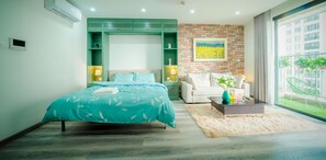 Deluxe Studio | Hypo-allergenic bedding, Select Comfort beds, desk, laptop workspace - Manmo Park Home D'capitale (Hanoi)