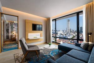 In-room safe, desk, laptop workspace, blackout drapes