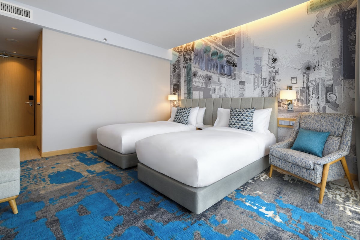 In-room safe, desk, laptop workspace, blackout curtains