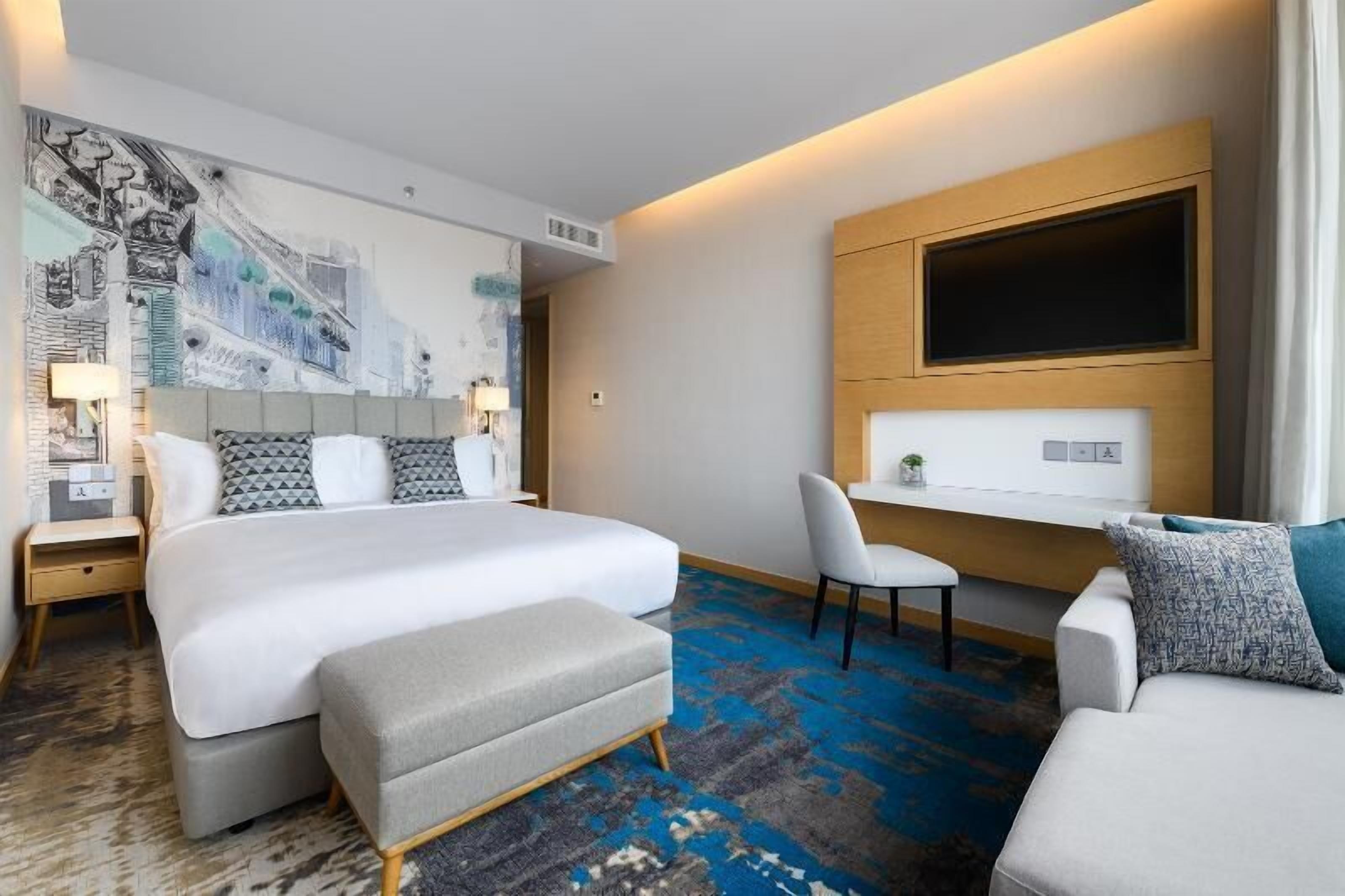 In-room safe, desk, laptop workspace, blackout drapes